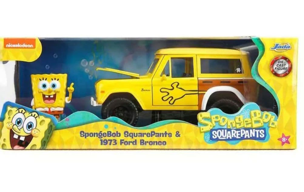 Jada Toys1973 フォード・ブロンコ & スポンジボブ・フィギア