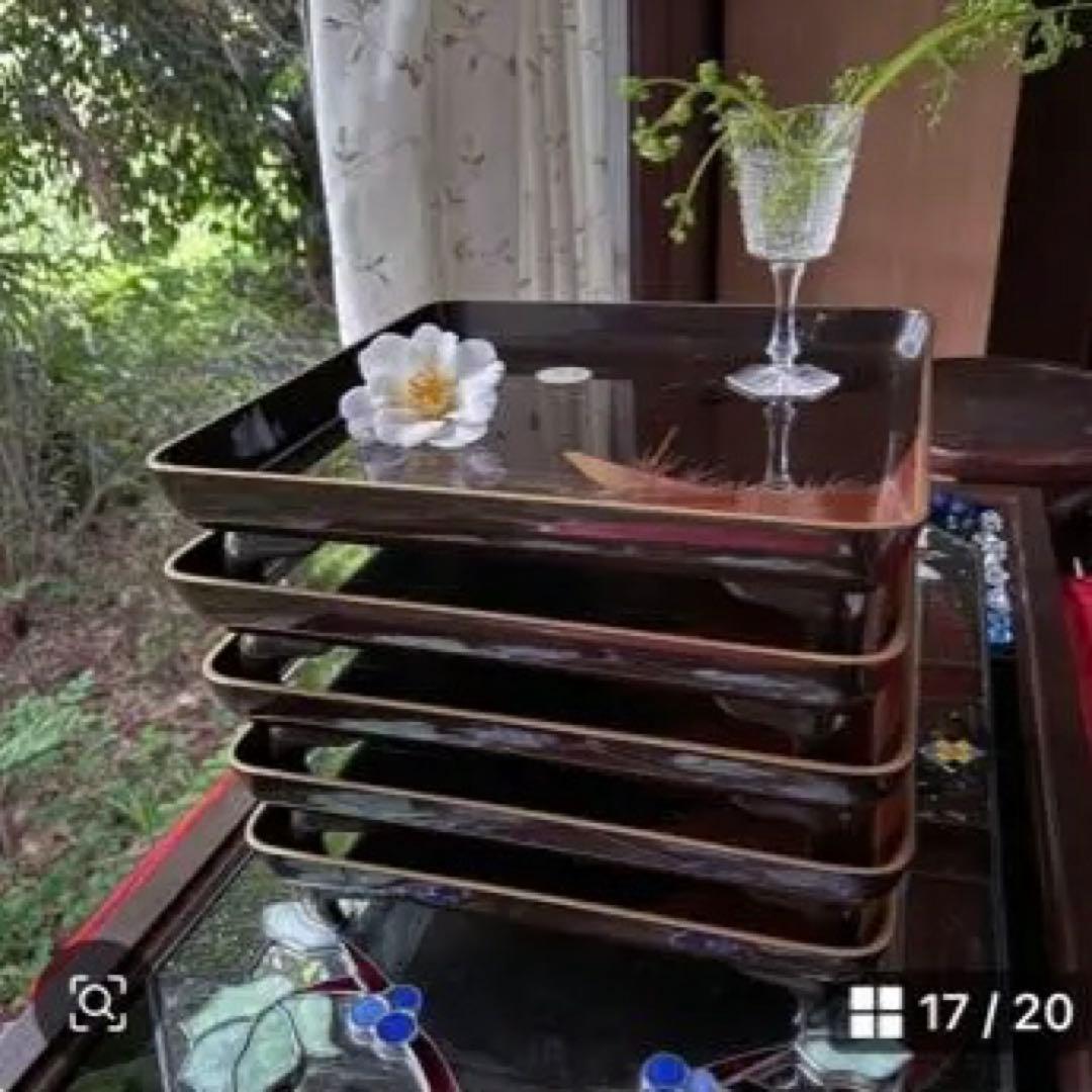 2230様感謝‼️JAPANGOZEN超絶時代蒔絵「源氏物語　須磨　明石」御膳5客