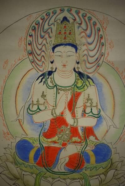 不詳/作者不詳/仏画/大日如来図/布袋屋掛軸HC-726