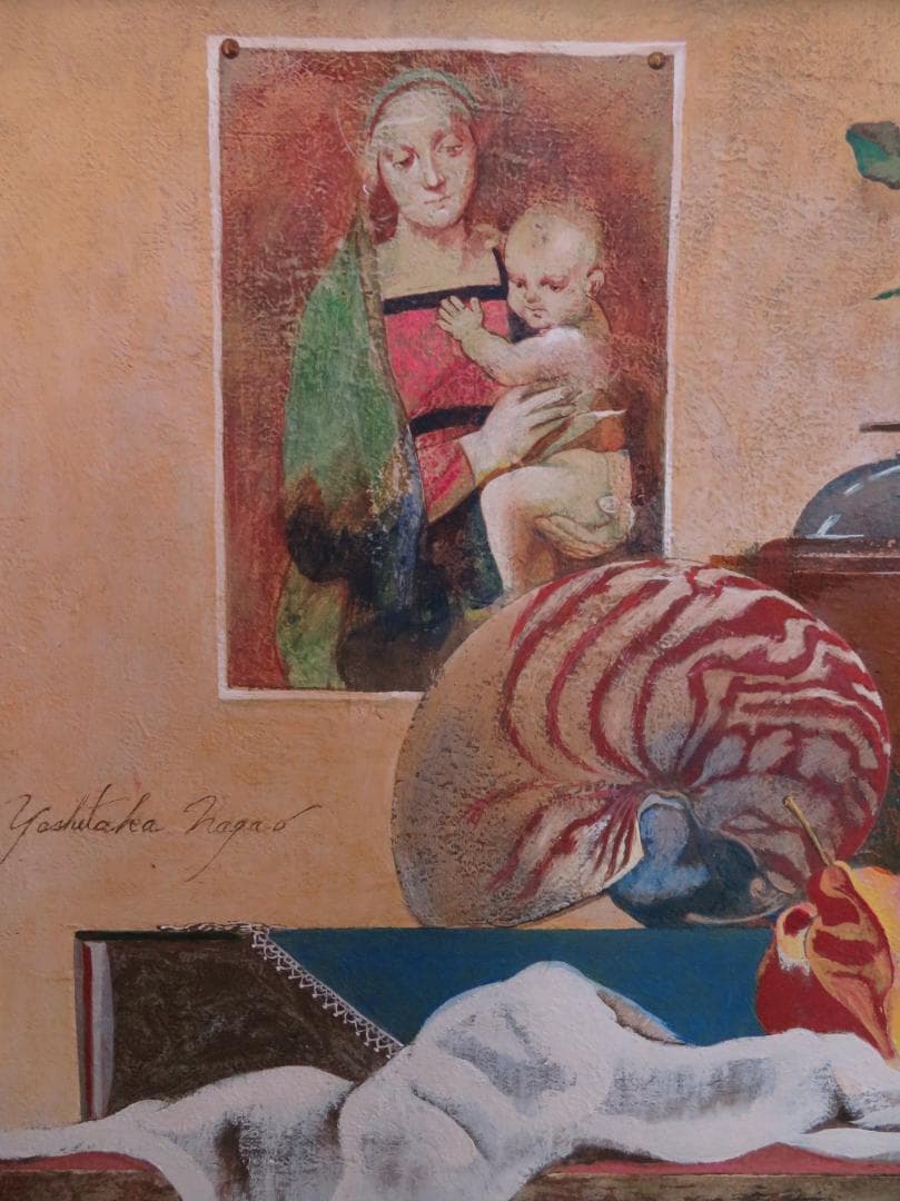 ◆　画家不明　「イコンのある風景（仮題）」　油彩　F8号 　◆