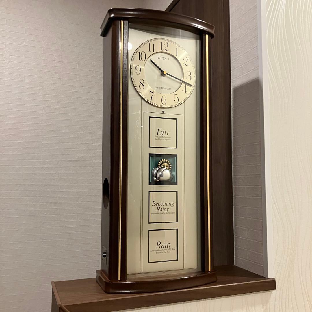 SEIKO ウェザーウィンドウ RE516Bからくり時計 柱時計 メロディ