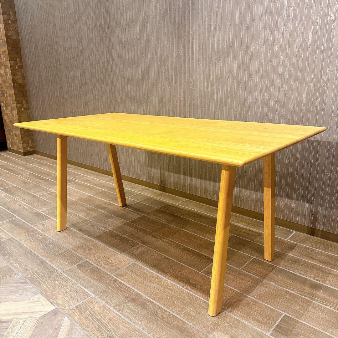 【美品】ACTUS SOUP Aレッグ 160cm オーク材 ナチュラル 北欧