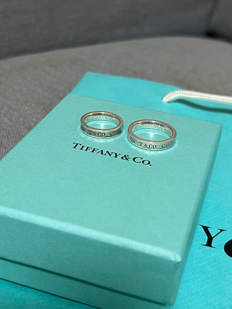 Tiffany & Co. リング ナローリング ペアリング 2点セット