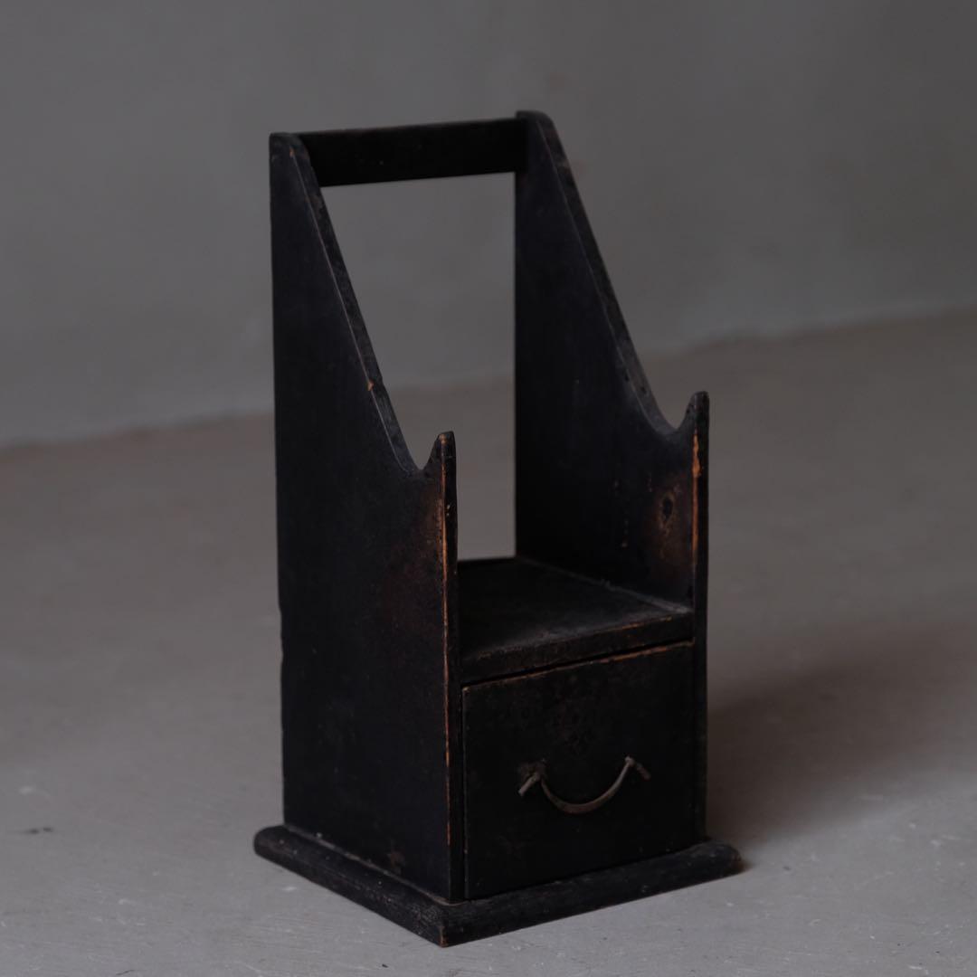 松材 スタンド付き小引き出し　刀掛け 抽斗 古家具 古道具 骨董 古美術 古民具