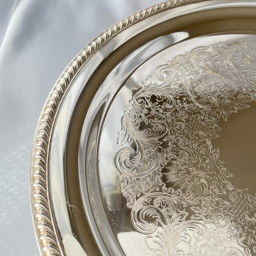 【INTERNATIONAL SILVER】ギャラリートレー 38cm