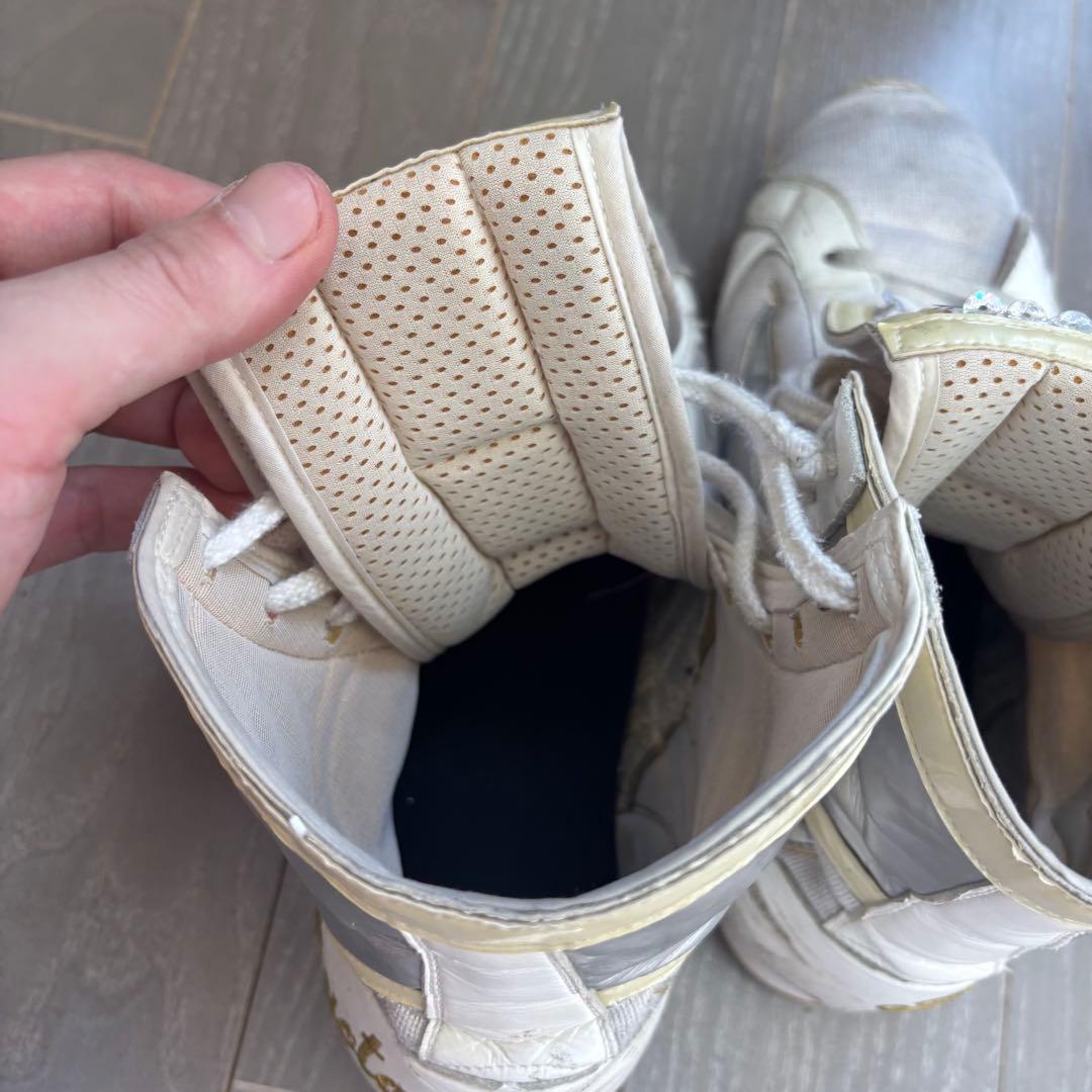 Mizuno ボクシングシューズ ホワイト/シルバー　特注品