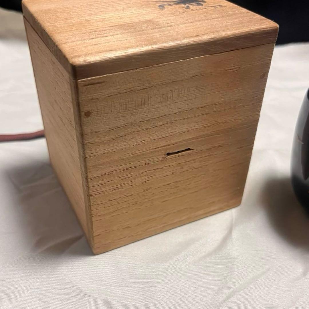 茶道具　輪島塗　藤野松香作　螺鈿細工 菊紋　棗 利休　茶道具 金箔装飾　共箱