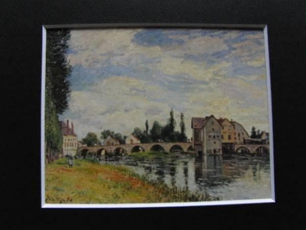 アルフレッド・シスレー 、Alfred Sisley、夏のモレの橋、希少画集画