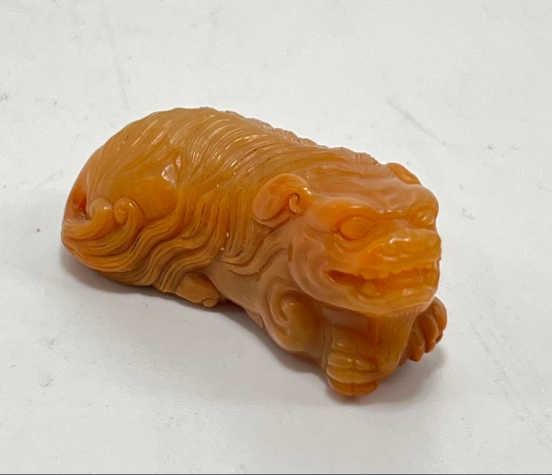 極上 文房具　天然石　田黄石? BL2-01