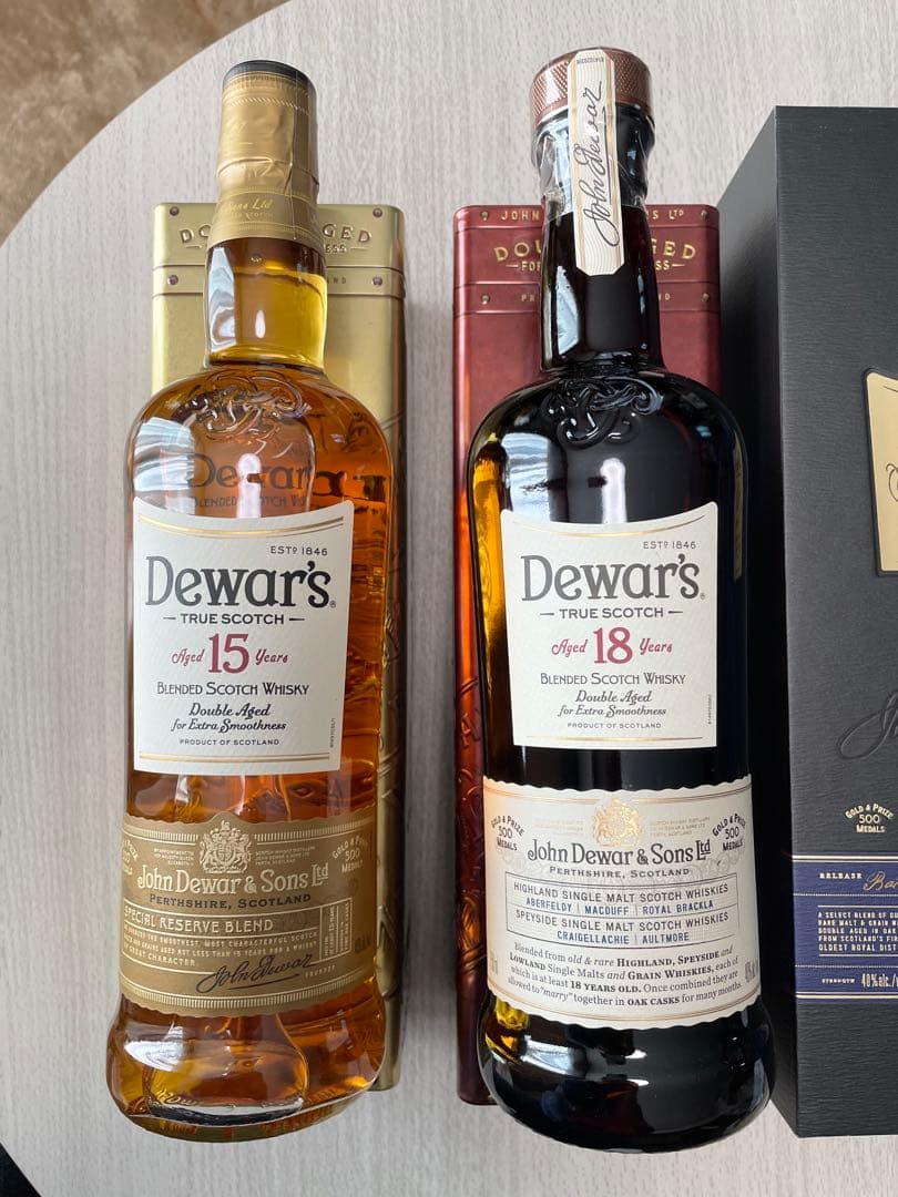 Dewar's 25年,18年,15年 3本セット 正規品 スコッチ デュワーズ
