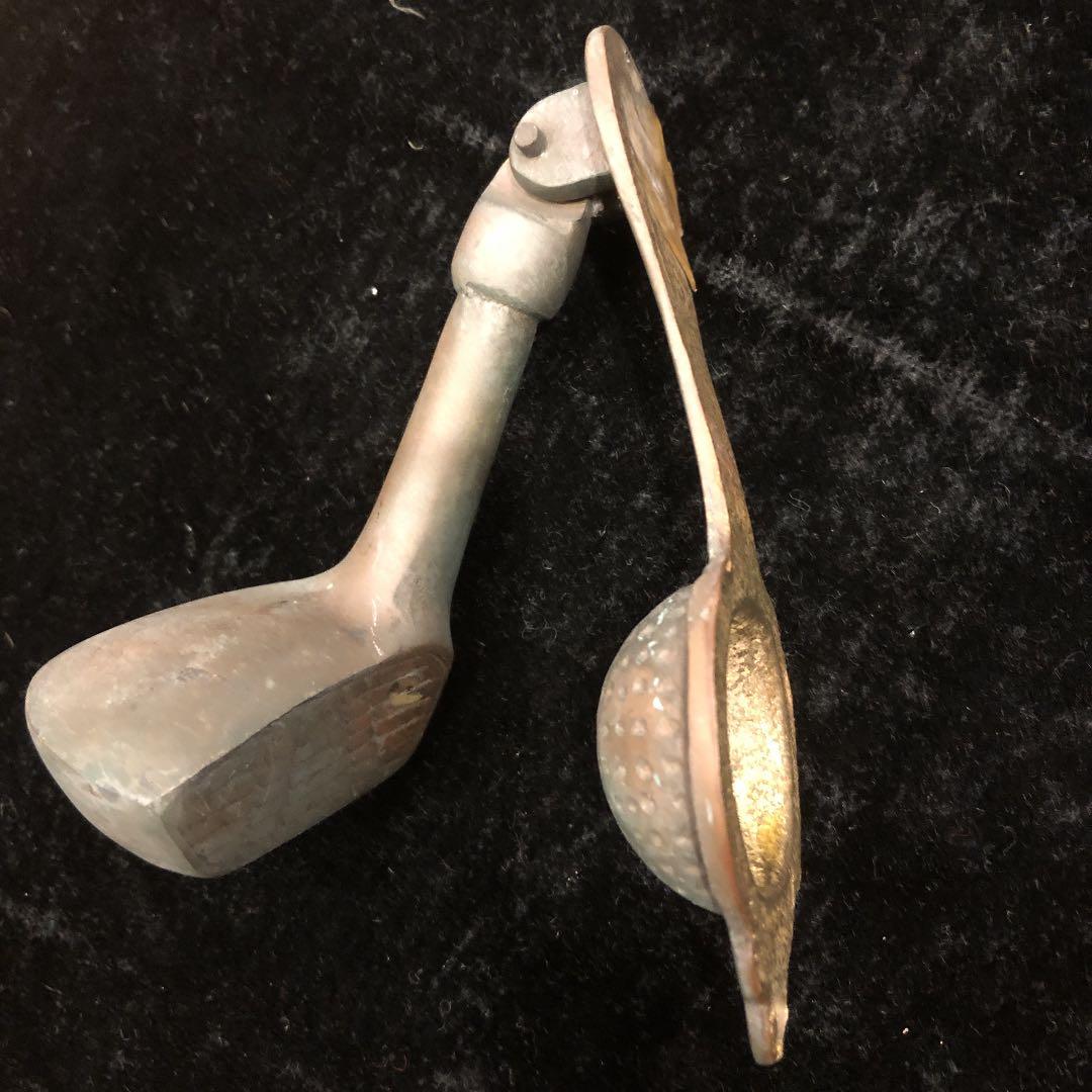 アンティーク　ゴルフクラブ型ドアノッカー