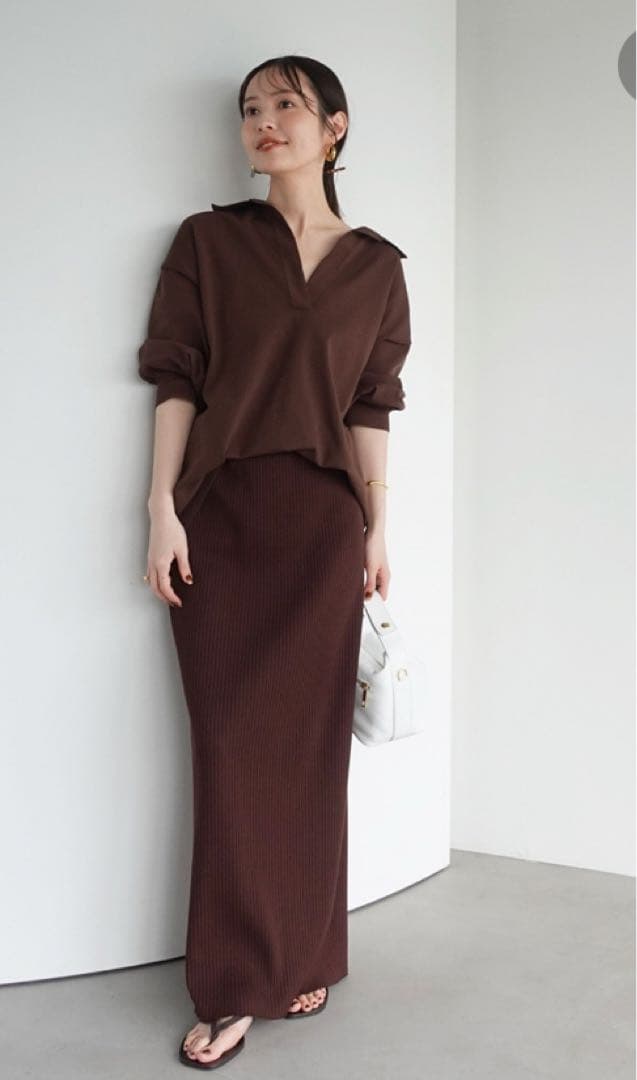 今季 Noble ポロエリニット ブラウン 4月購入