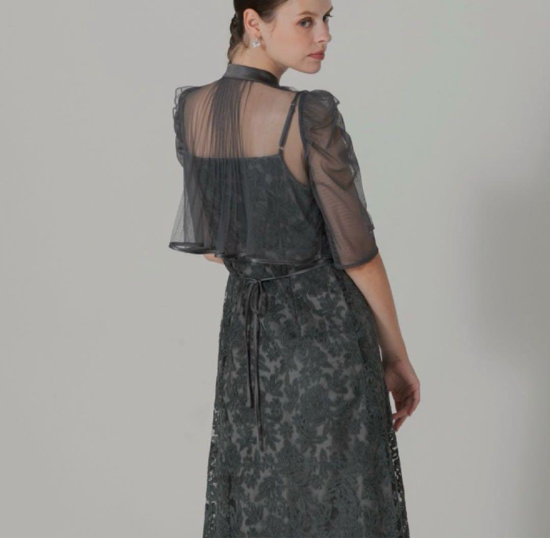 Leja ボレロ　ワンピース　セットアップ　ドレス セット 結婚式　グレー　S