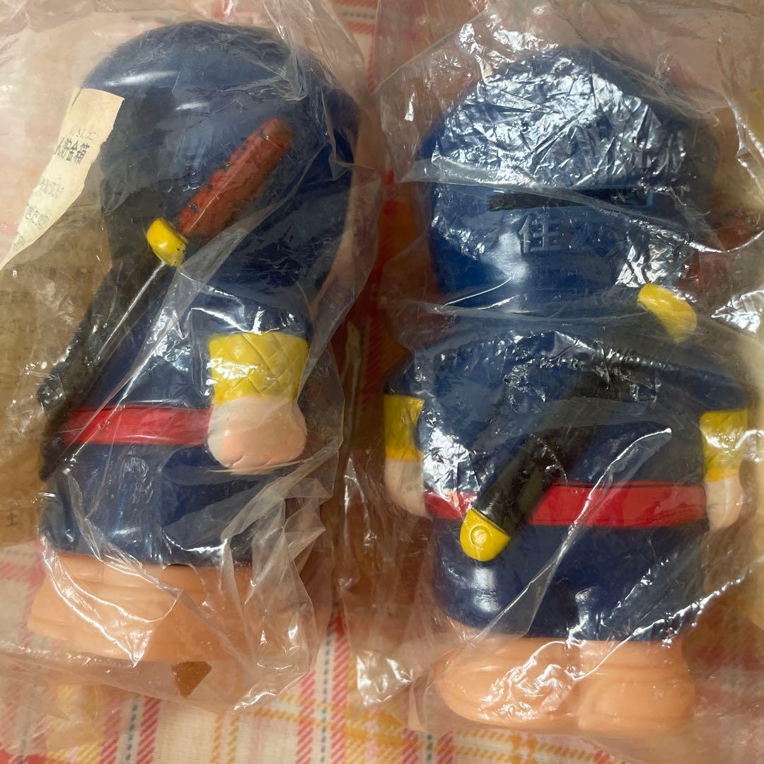 忍者ハットリくん 住友銀行 ソフビ 貯金箱　2個セット　当時物