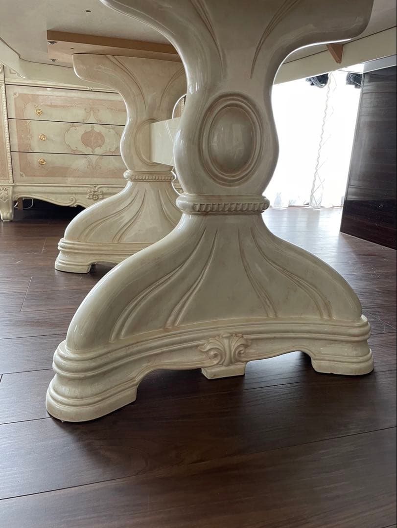 サルタレッリ アマルフィ ダイニングテーブル アイボリー165cm ホワイト家具