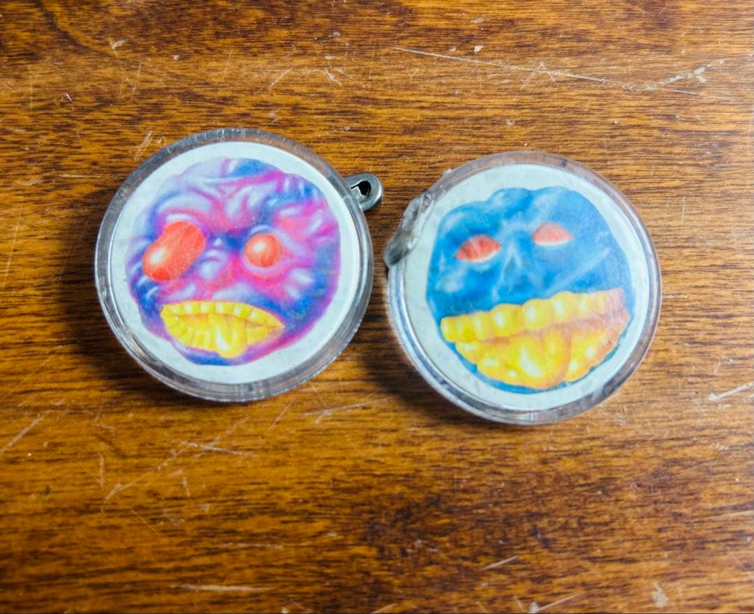 80' ホラーボールピンバッジ×7 明治MADBALLSマッドボール当時