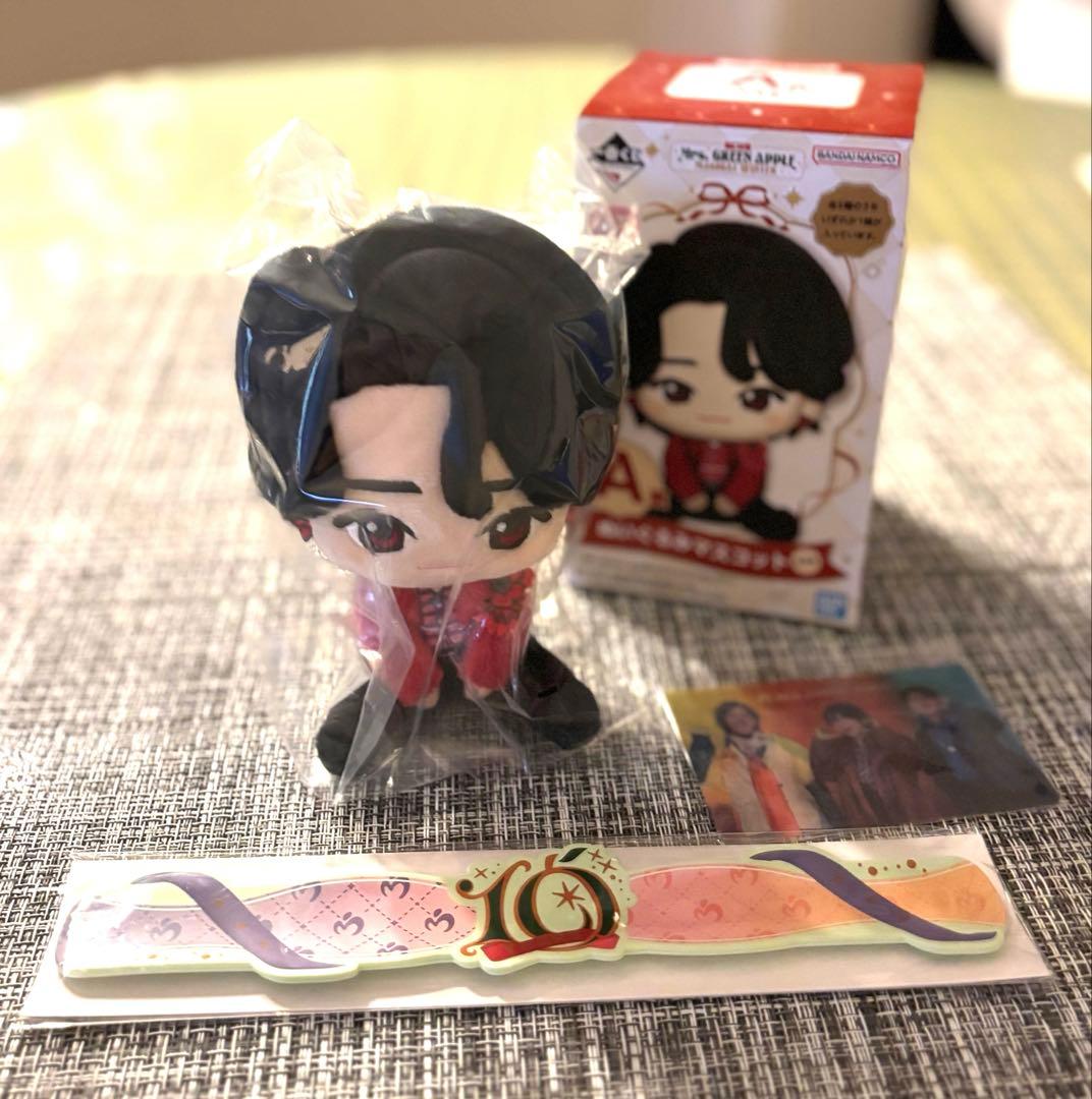 ミセス1番くじA賞ぬいぐるみ•大森元貴&ラバーバンド&フォトカード3点セット❣️