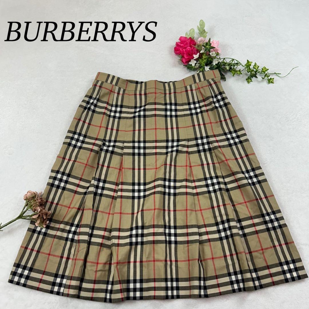 K405 3XL バーバリー 大きいサイズ ひざ丈スカート ベージュ レディース