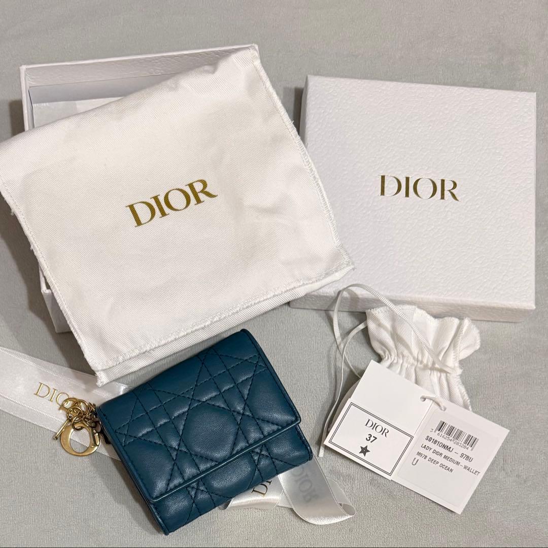 Dior ディオール レザー 三つ折り 財布 ウォレット