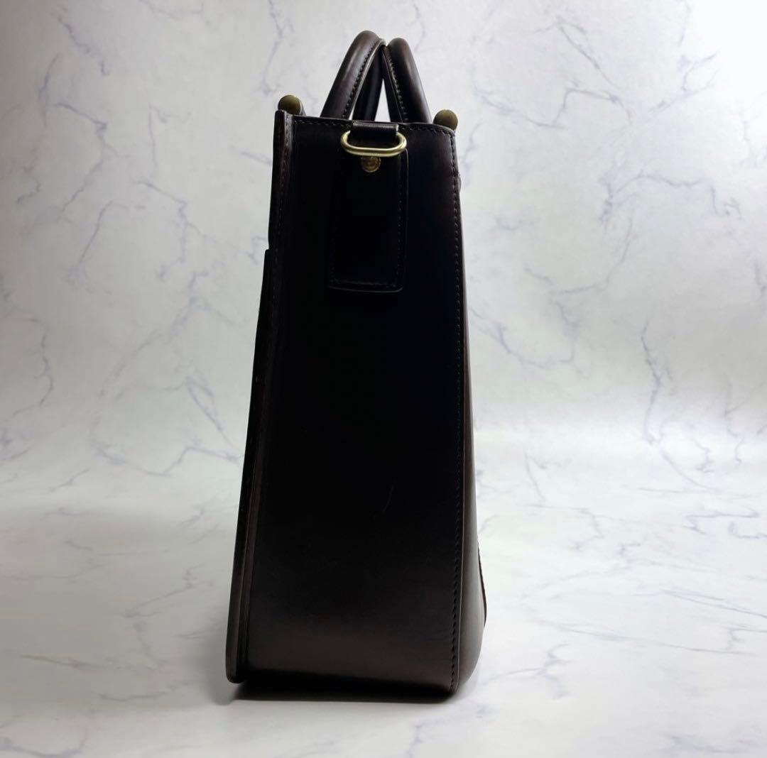 高級✨鞄いたがき ITAGAKI ビジネスショルダー 2way ダークブラウン