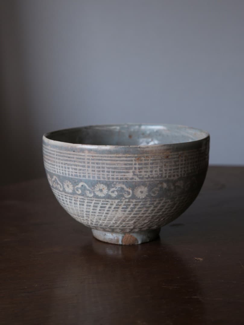 三嶋茶碗　高麗　陶磁工芸　茶道具　朝鮮美術　箱付　Q1899