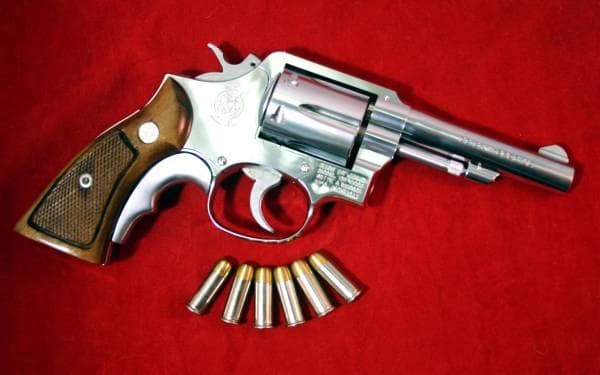 極美!! コクサイ S&W　M64 4in モデルガン　純正木グリ付　未発火
