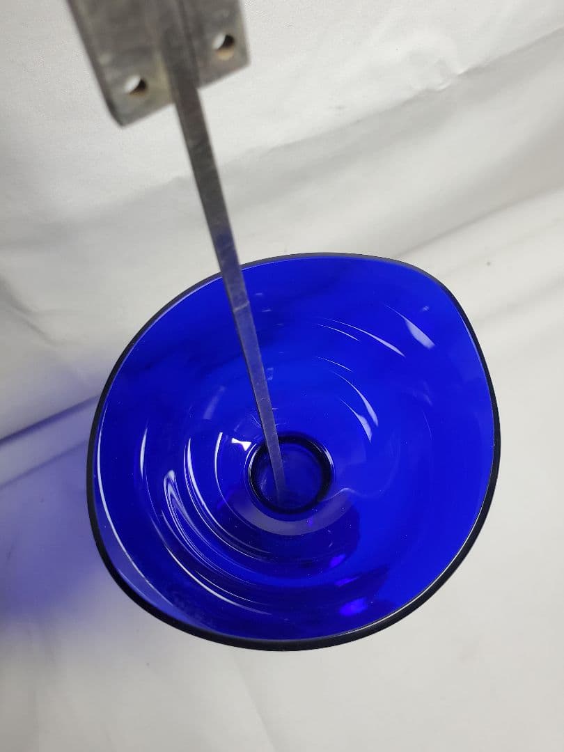 保管品　レトロ　carlo moretti　ブルーガラス　工芸品　高さ約25㎝