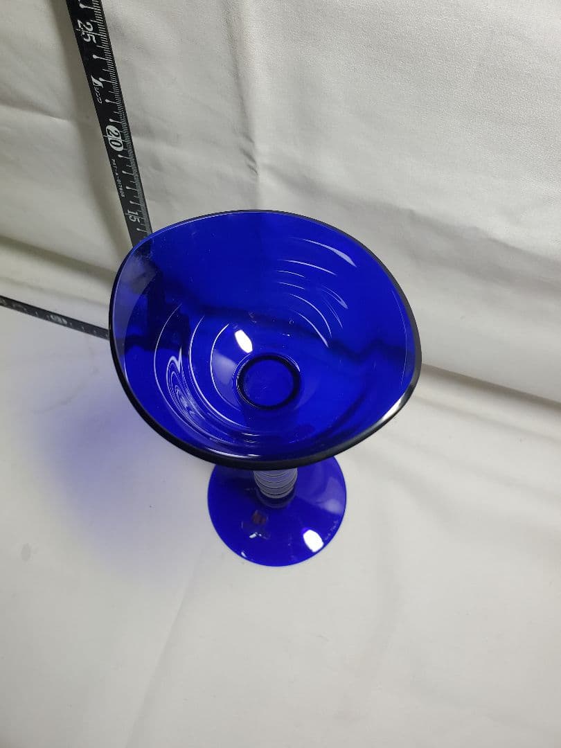 保管品　レトロ　carlo moretti　ブルーガラス　工芸品　高さ約25㎝