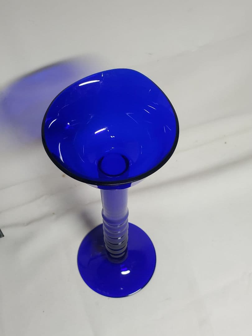 保管品　レトロ　carlo moretti　ブルーガラス　工芸品　高さ約25㎝