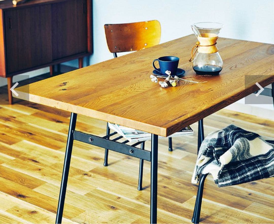 クッパ ダイニング テーブル 135cm オーク材　ダブルデイ　クラッシュゲート