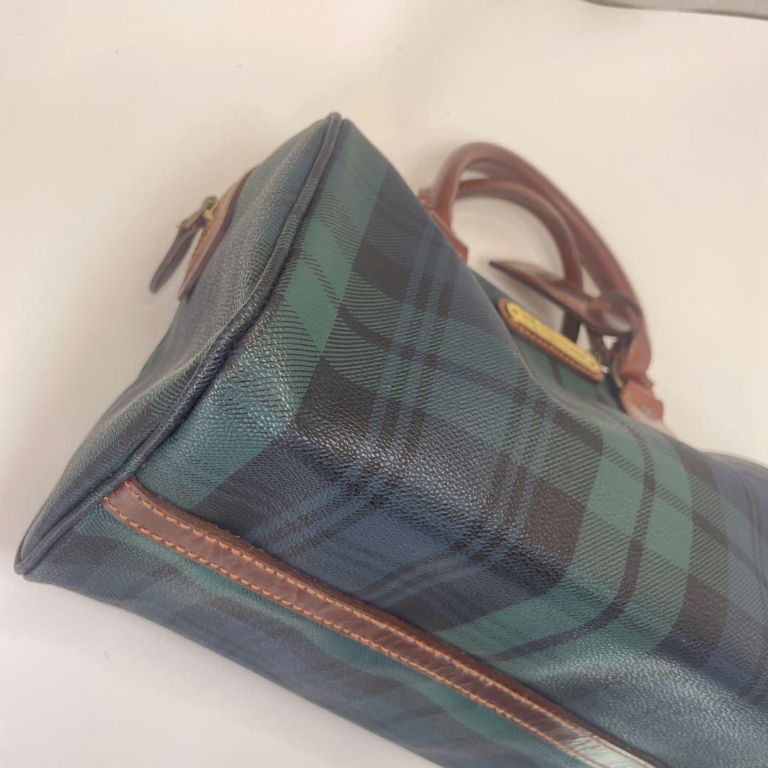 ポロラルフローレン　タータンチェック ハンドバッグ　ミニボストンバッグ