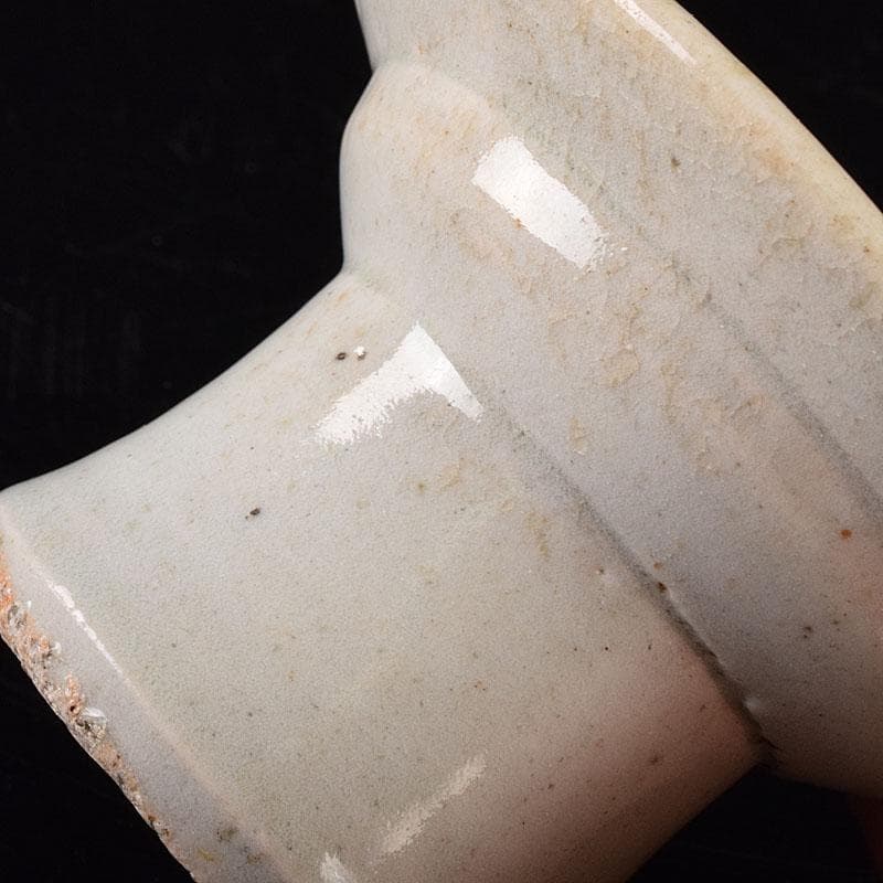 朝鮮美術　李朝　高麗白磁　盃台　杯台　V　R8012