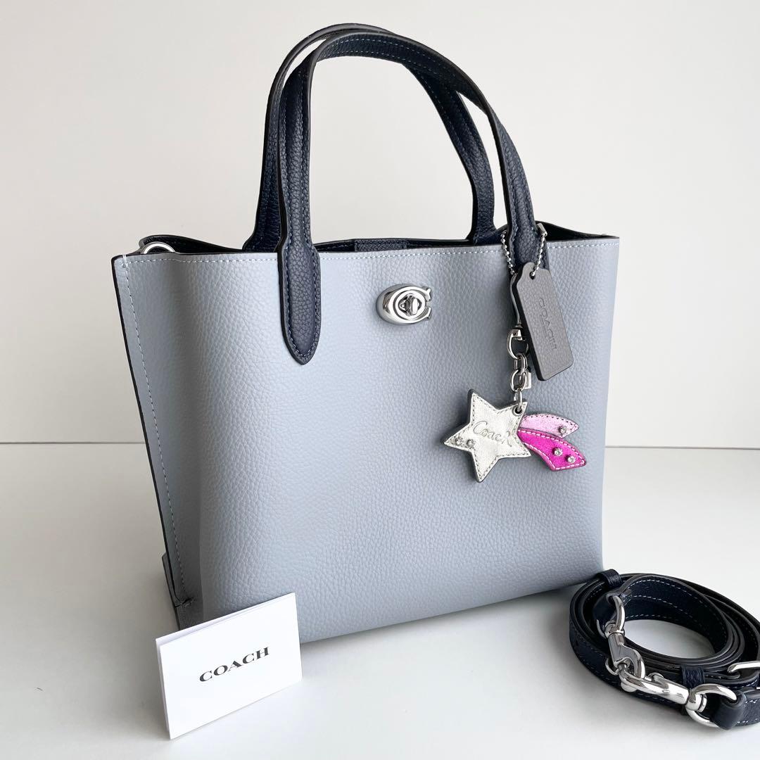 コーチ COACH ハンドバッグ ウィロウ トート 24 くすみカラー ほぼ新品