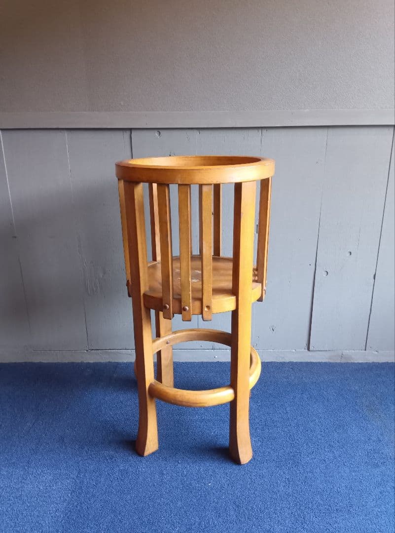 木製手炙り火鉢台　レトロ　ヴィンテージ　昭和　観葉植物