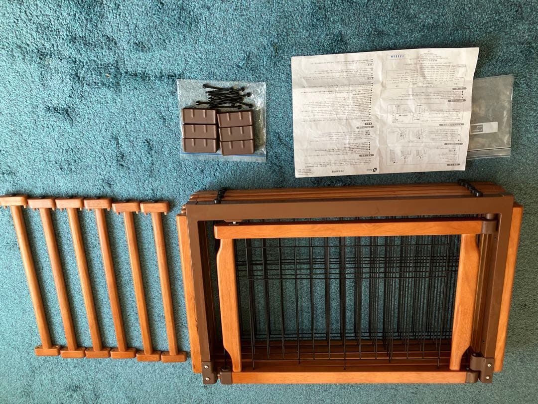 中古　Richell リッチェル ペット用 木製3WAYサークル 6面50H