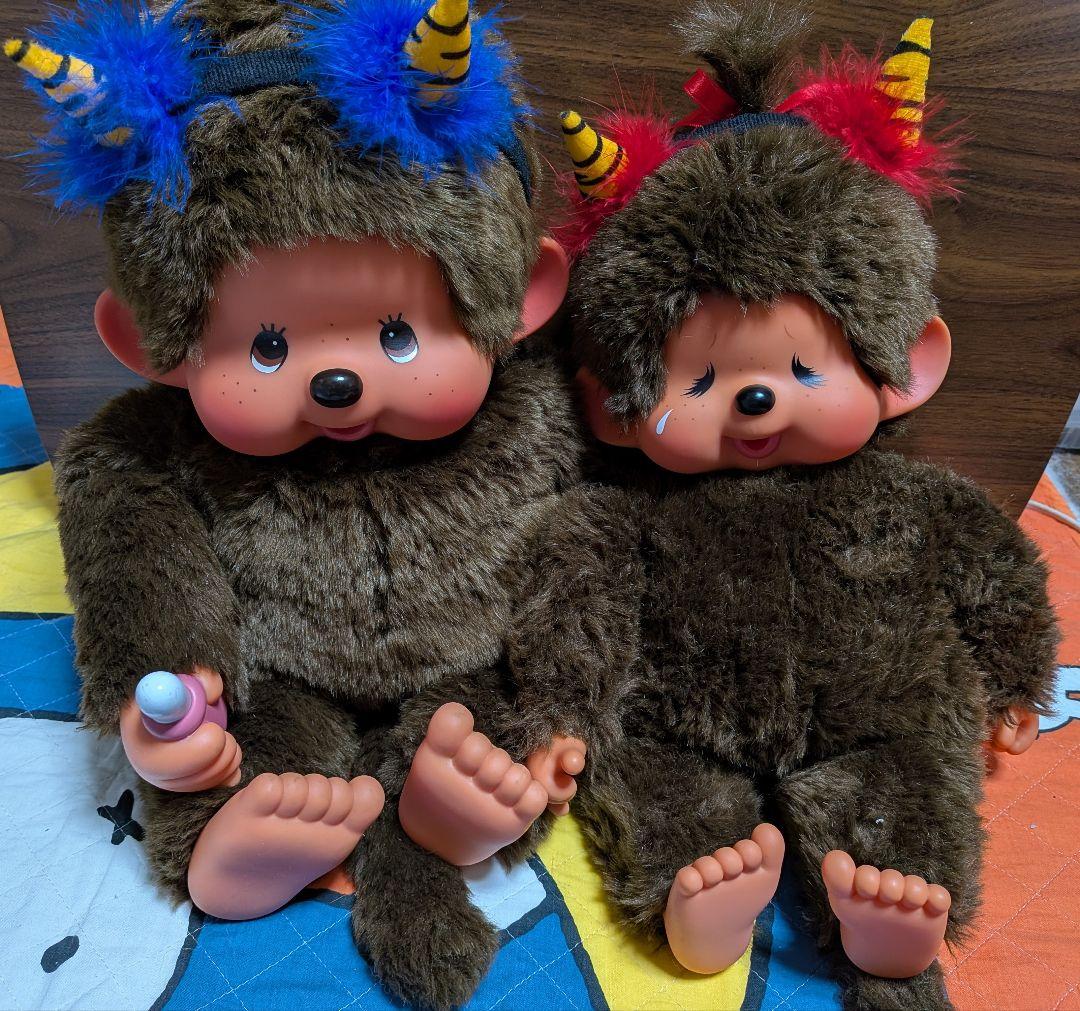 値下げ！モンチッチ50㌢、43㌢ 2体セット 茶色い目 泣き顔