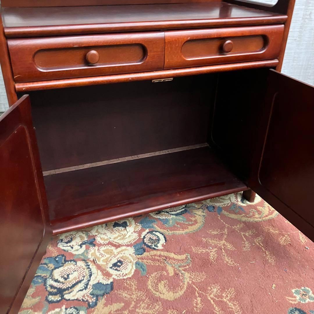 昭和レトロ 木製コンソールテーブル コールキャビネット 電話台 花台 古家具