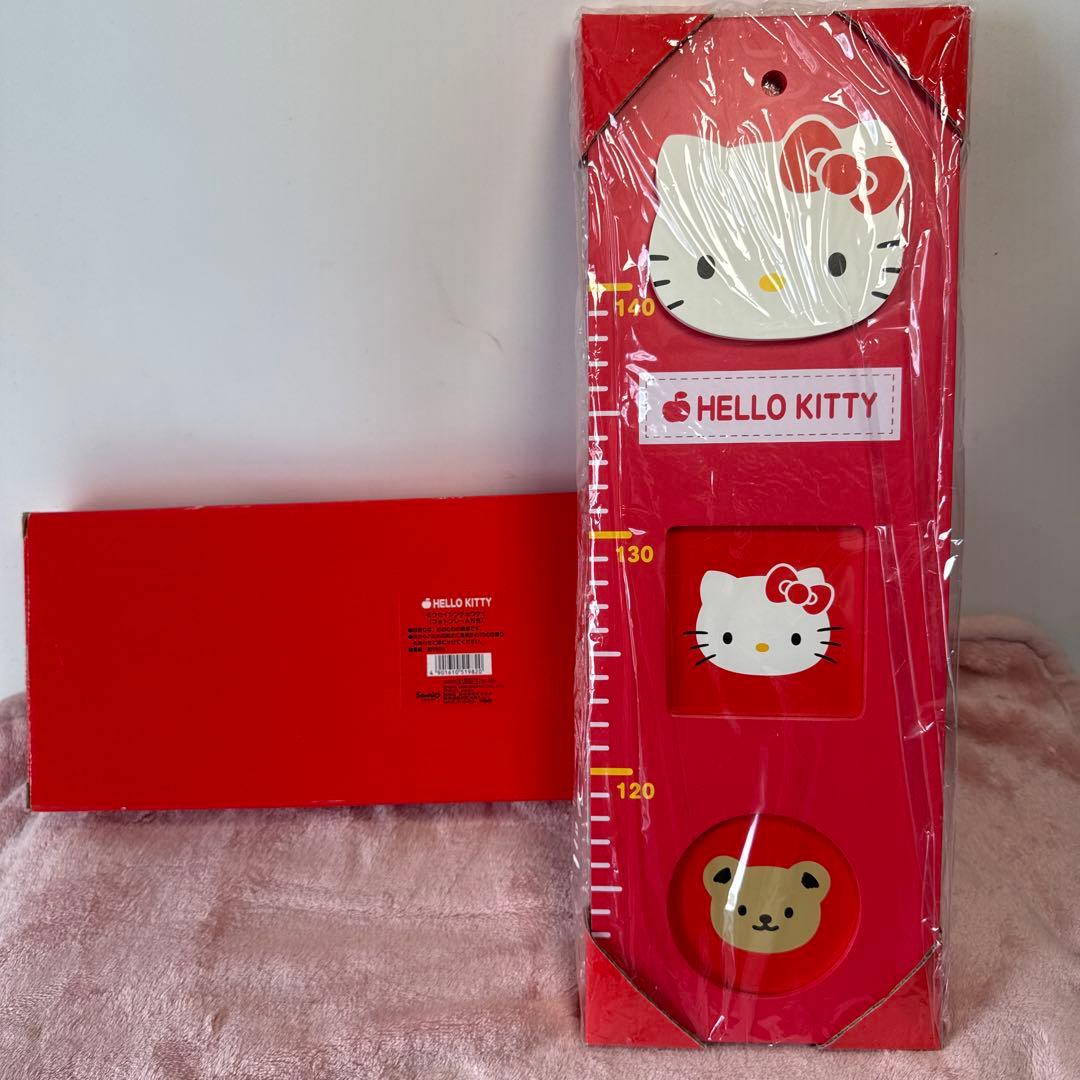 キティ 木製 身長計 フォトフレーム付き サンリオ 正規品 新品 未使用