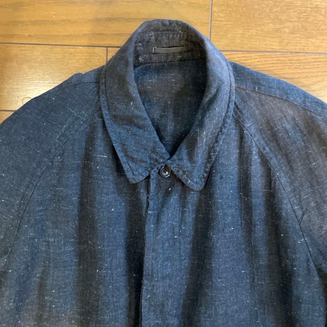 コムデギャルソンオム　麻100%のフライフロントコート