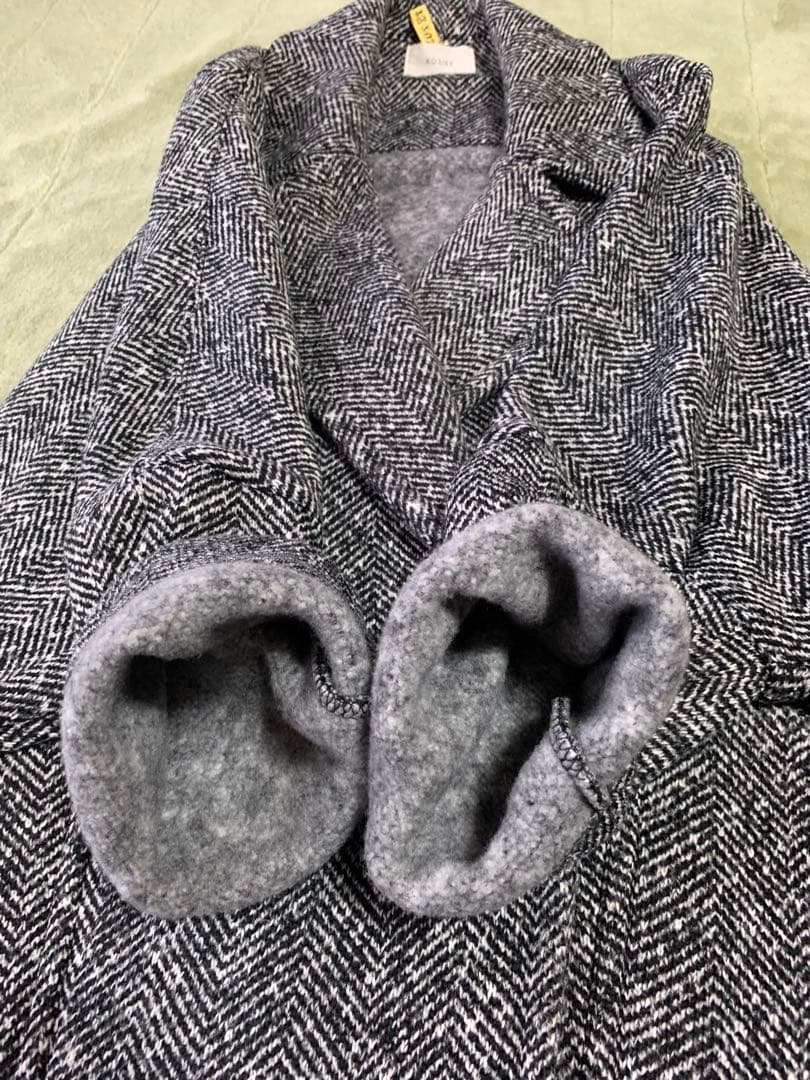 【お値下げ】♡ROSIEE ロージー♡軽量裏起毛ヘリンボーン　コクーンコート