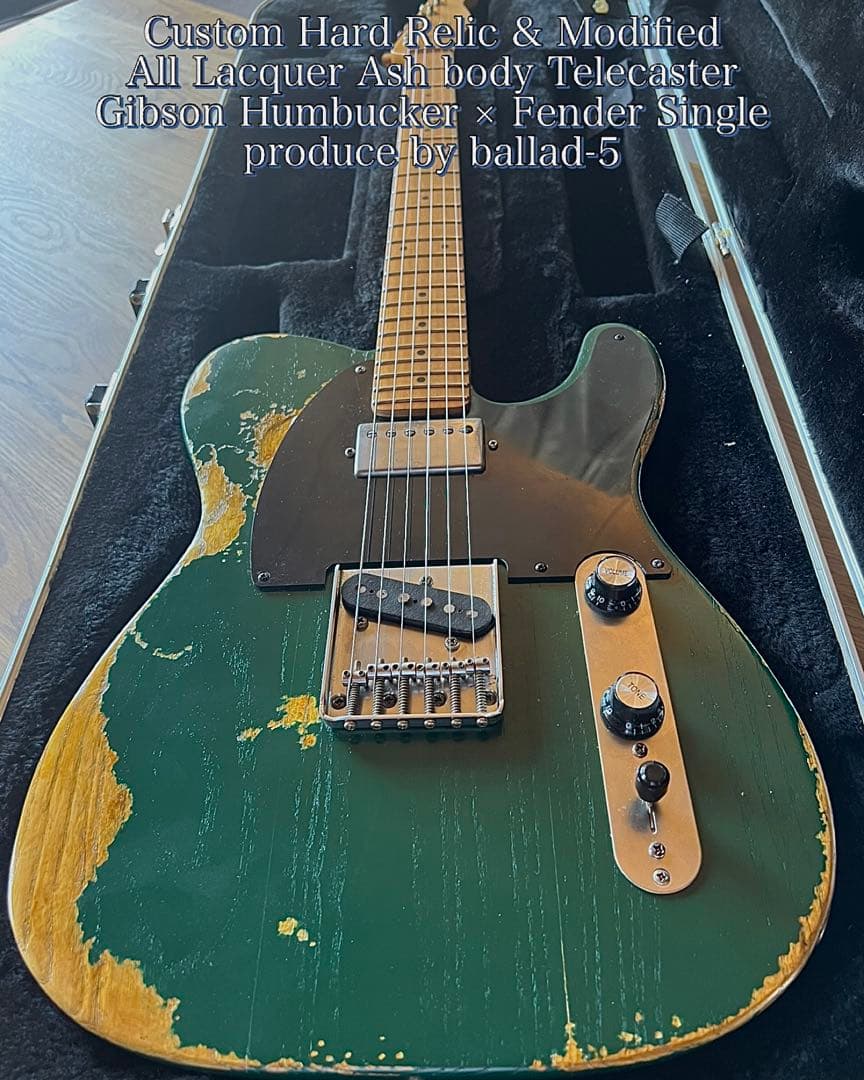 ハードレリックテレキャスタータイプ/オールラッカーアッシュボディ/ギブソンPU