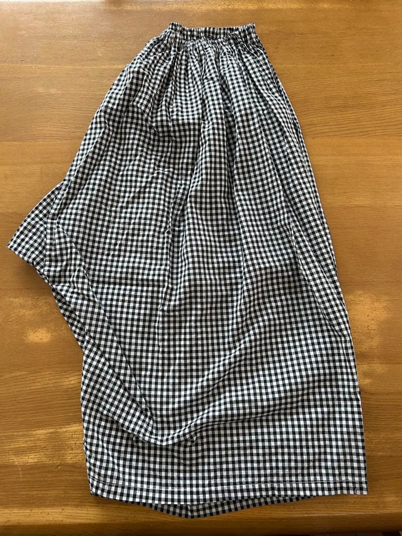 homspun 80/1ギンガムギャザーパンツ