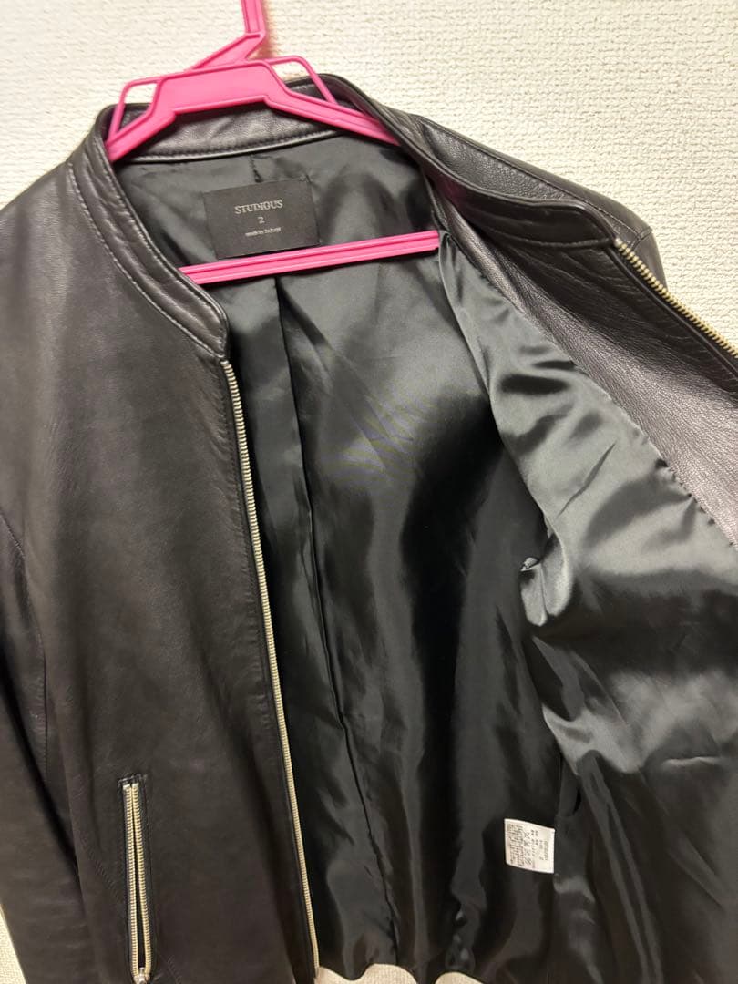STUDIOUS ブラック レザージャケット サイズ2