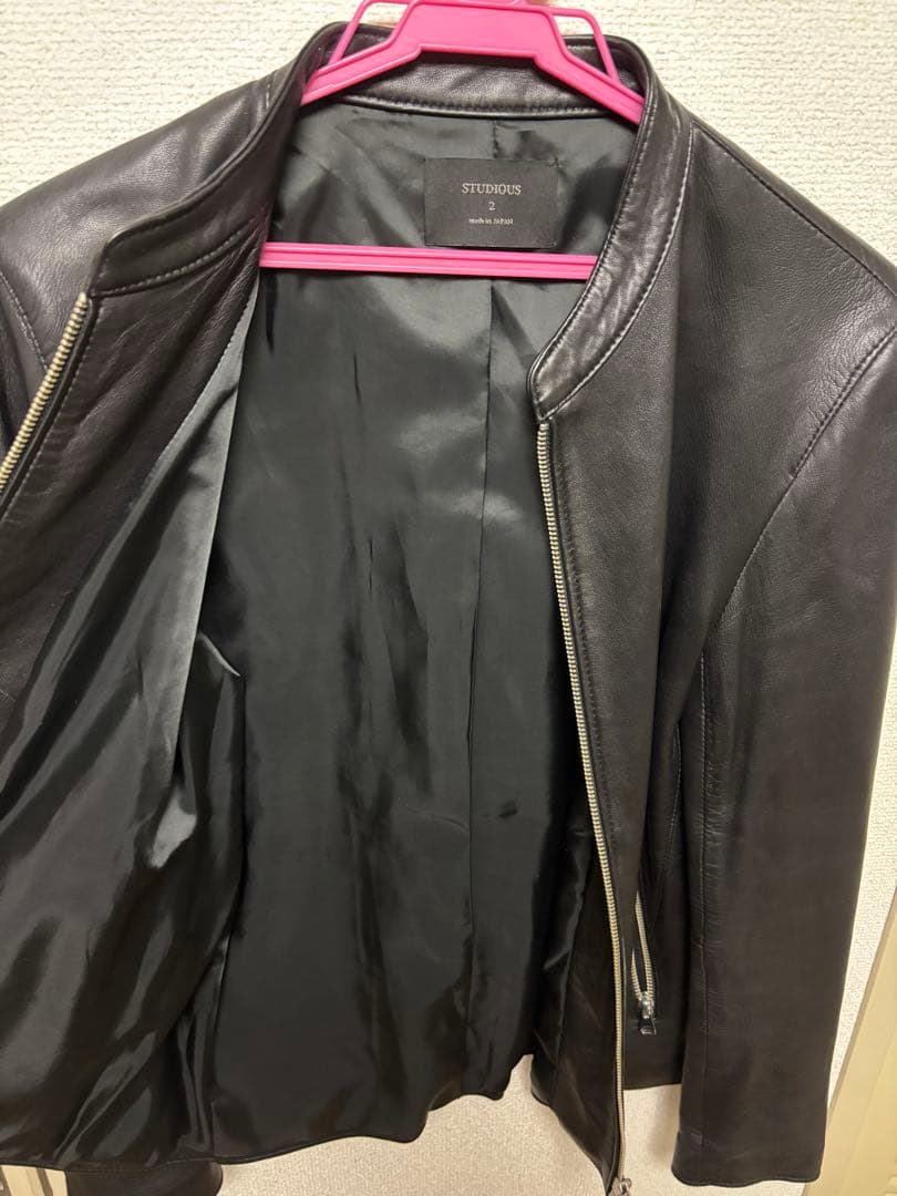 STUDIOUS ブラック レザージャケット サイズ2