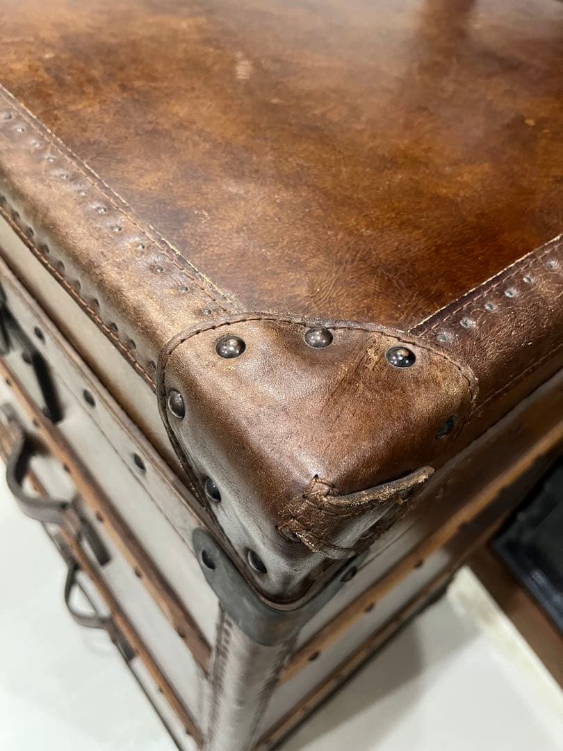 HALO 本革サイドボード ハロ トランクキャビネット レザー ヴィンテージ