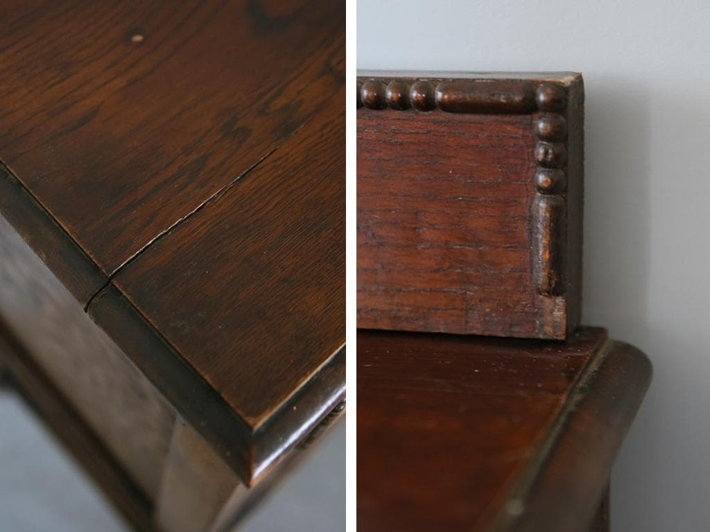 英国アンティーク木製サイドボード/キャビネット/チェスト/飾り棚(92-108)