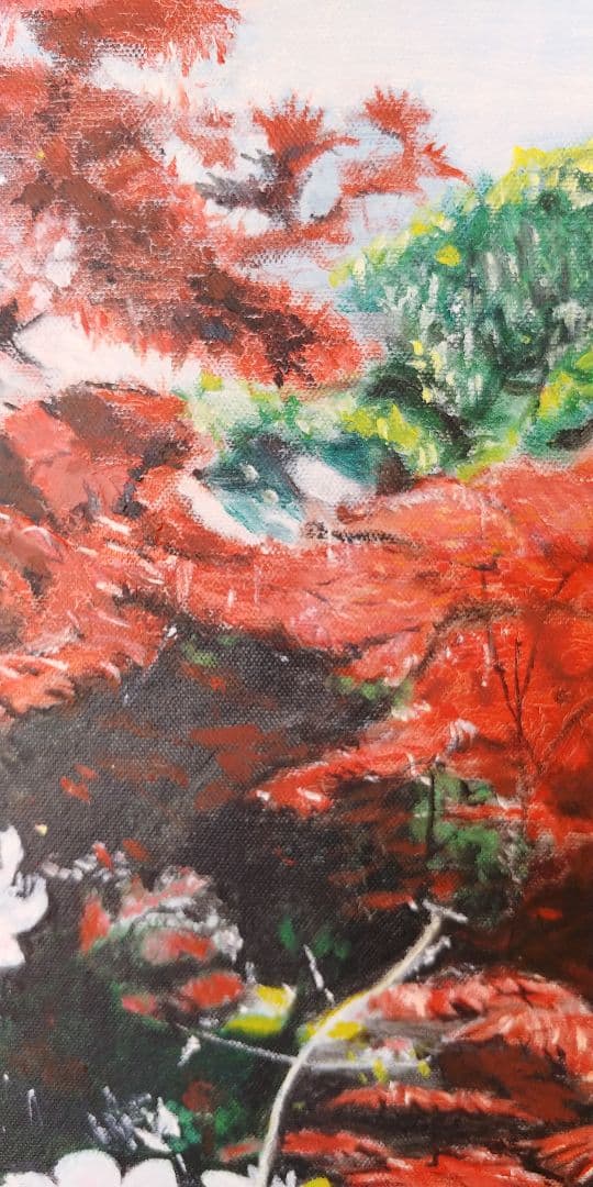 油絵　紅葉