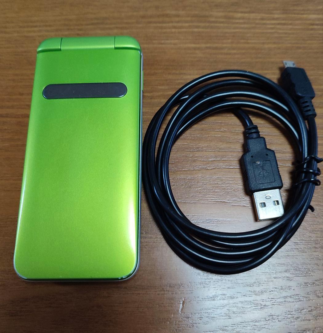 KYF37 グリーン 折り畳み式 ガラホ バッテリーも元気です！オマケ付