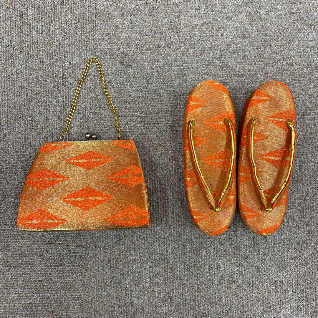 ゆう505agu13◎帯&帯揚げ帯締めしごき&草履バッグ◎