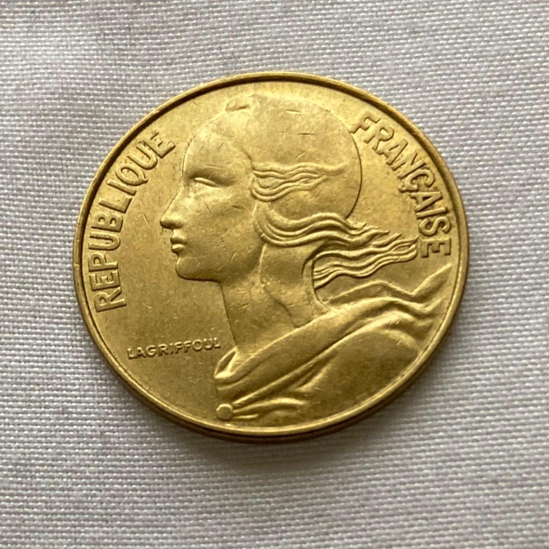 希少アンティーク金貨　20サンチーム　20Centimes 1977